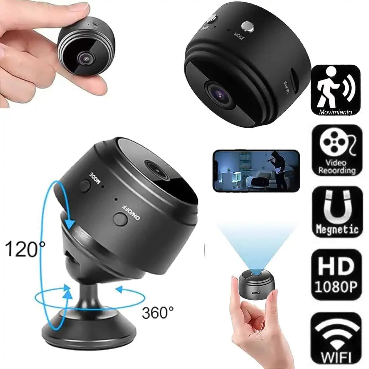A106 Mini Cámara Espía IP WiFi A9 ESP